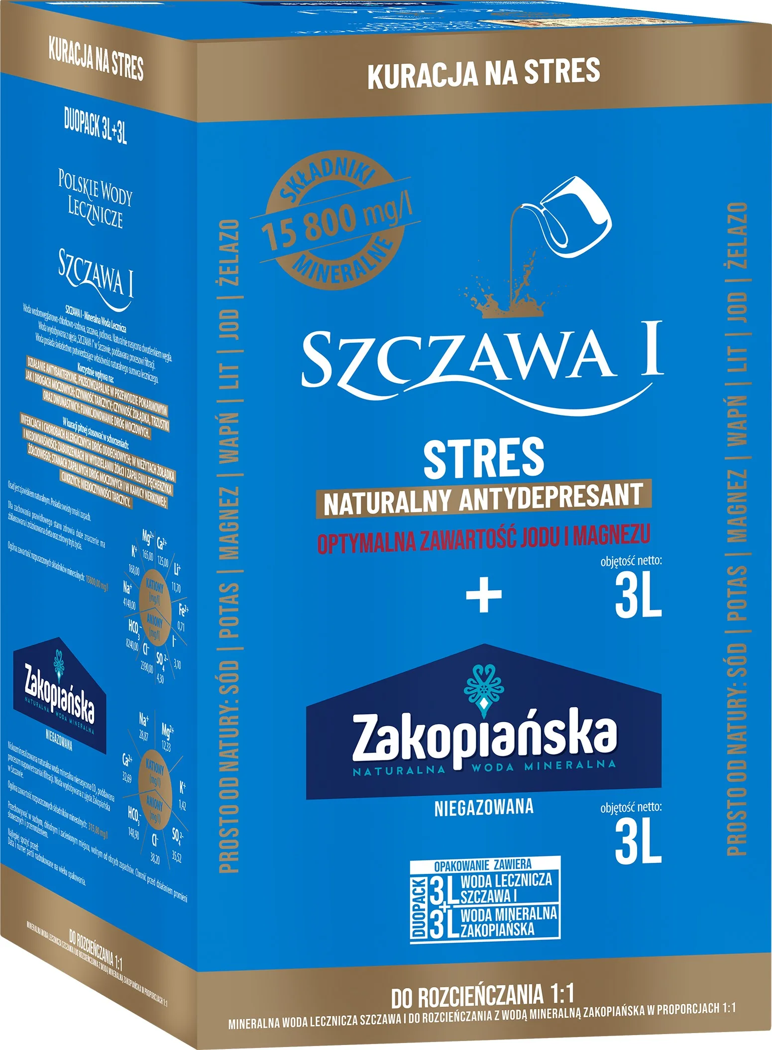 woda lecznicza szczawa i w duopacku