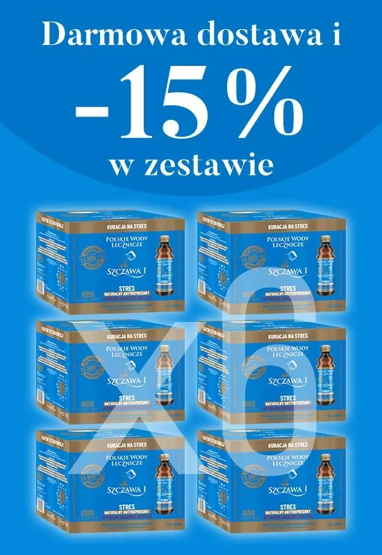 Zestaw 6 x woda lecznicza Szczawa I